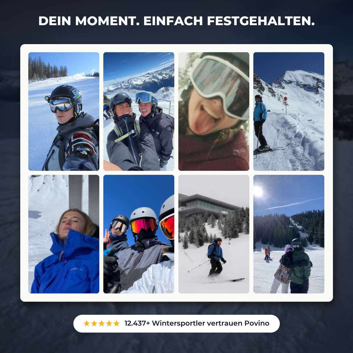 Skitage mit der Povino POV Vision – Abfahrten aus Brusthöhe gefilmt