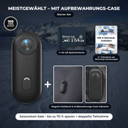 Povino Starter-Set: Kamera, Magnet-Halsband, Aufbewahrungs-Case und 64-GB-Speicherkarte